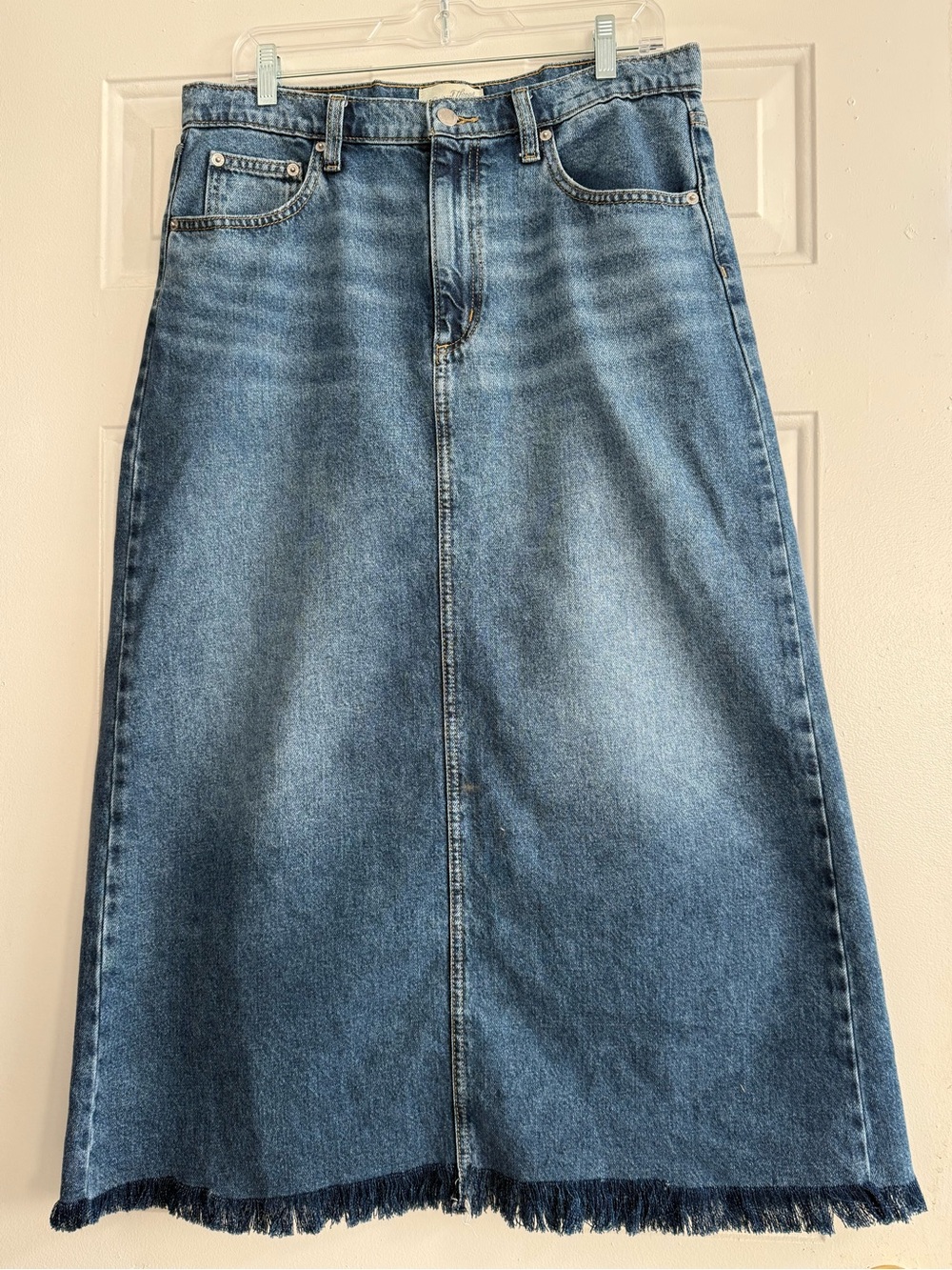 SKIRT  Universal Thread Blue Denim Flare Maxi Skirt